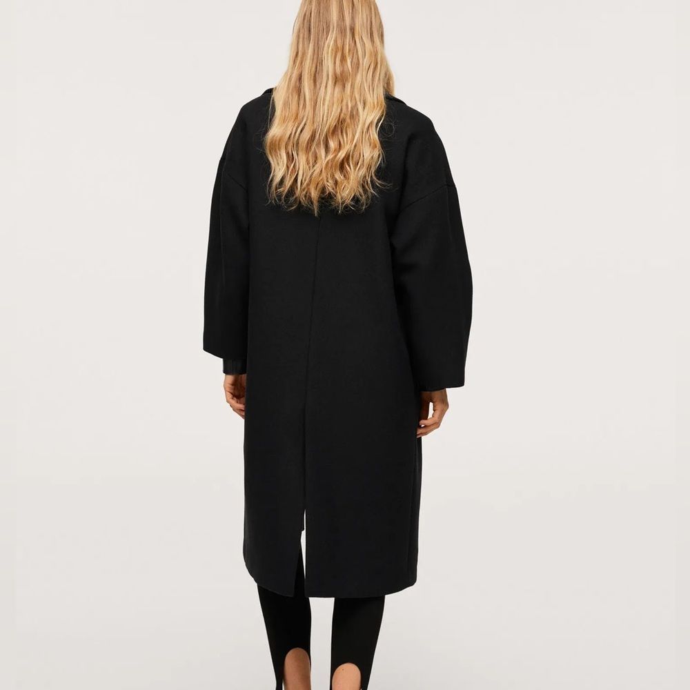 Mango Wool Blend Coat Black New - Picture 7 of 12